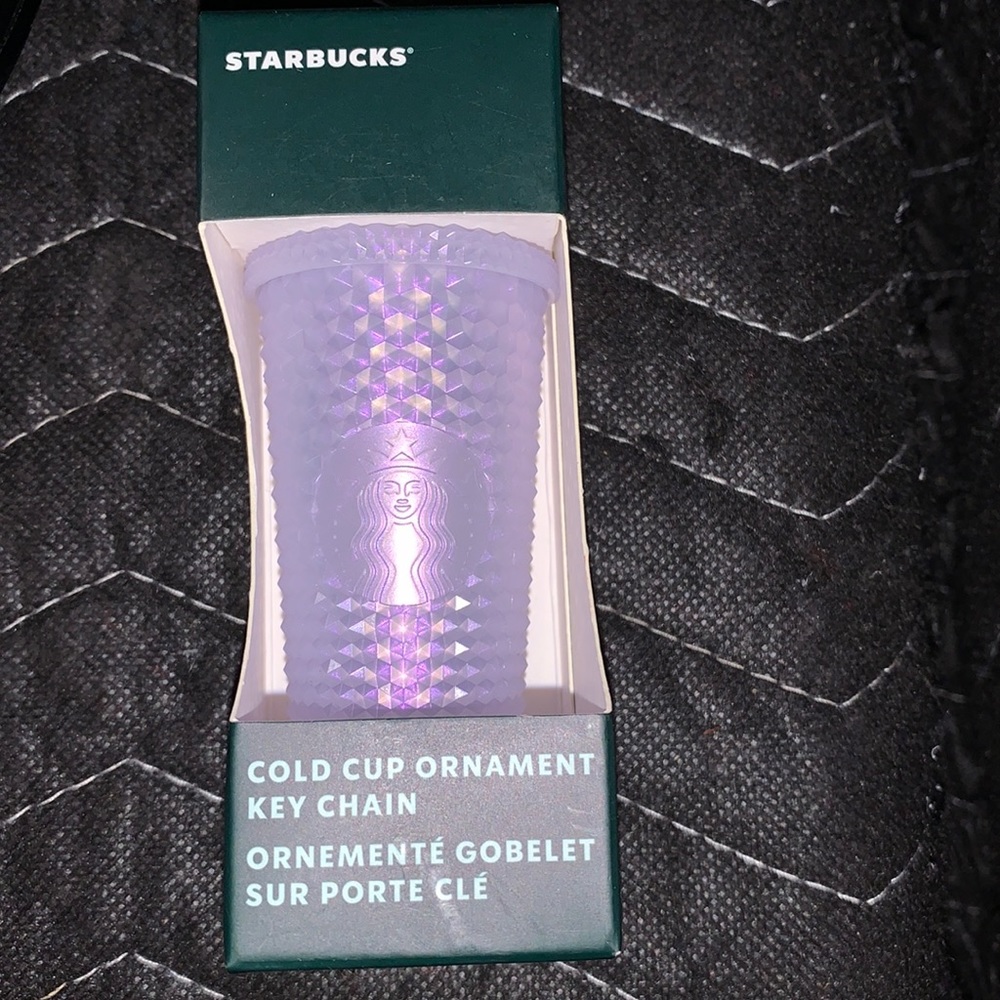 Starbucks Iridescent Cold Cup Ornament Key Chain